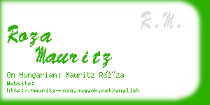 roza mauritz business card